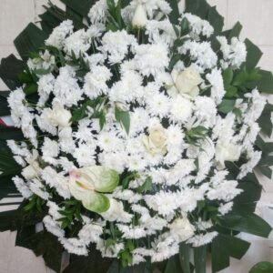 Coroa de Flores Simples Branca